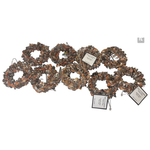 Other - NWT Set of 9 NAPKIN RINGS Small Sea Shells Cluster Beach House Summer Ocean